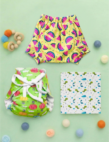 Dipe & Wipe | Baloon Smash  & Melon Splash (3-Piece Set)