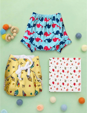 Dipe & Wipe | Ocean Tales & Rainbow Bliss (3-Piece Set)