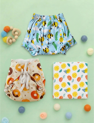 Dipe & Wipe | Honey Buzz & Citrus Delight (3-Piece Set)