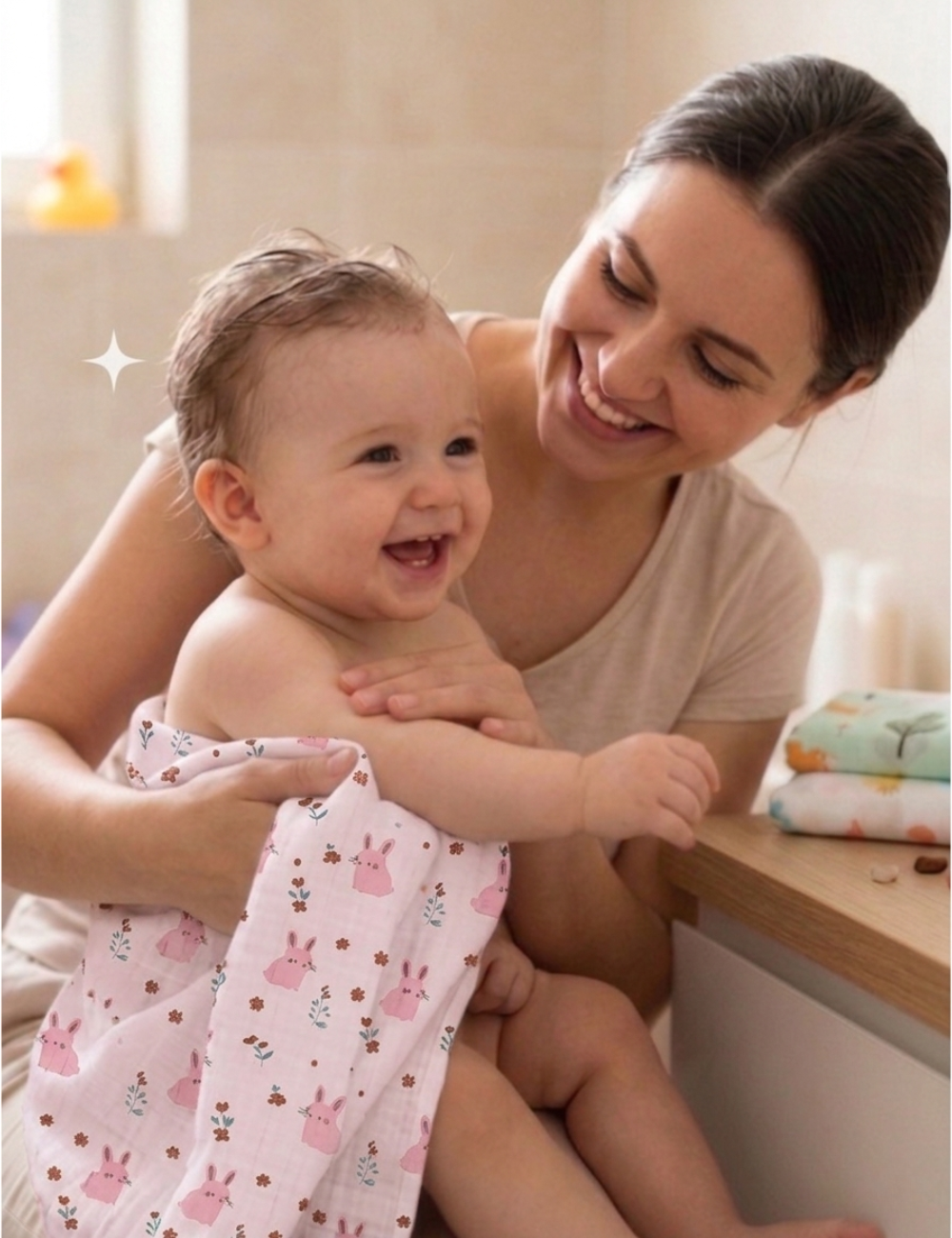 Dipe & Wipe | Milky Way + Pink Bunny (2-Piece Set)