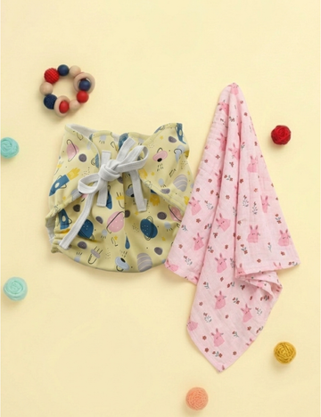 Dipe & Wipe | Milky Way + Pink Bunny (2-Piece Set)