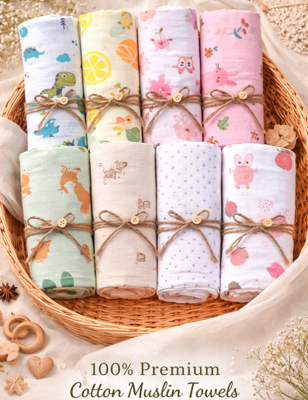 Muslin Towel | Sandal Zeb & White Stars
